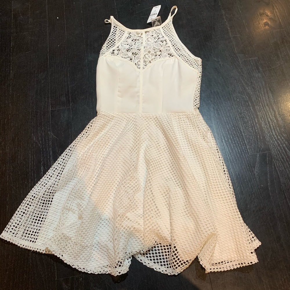 Brand new white mesh dress